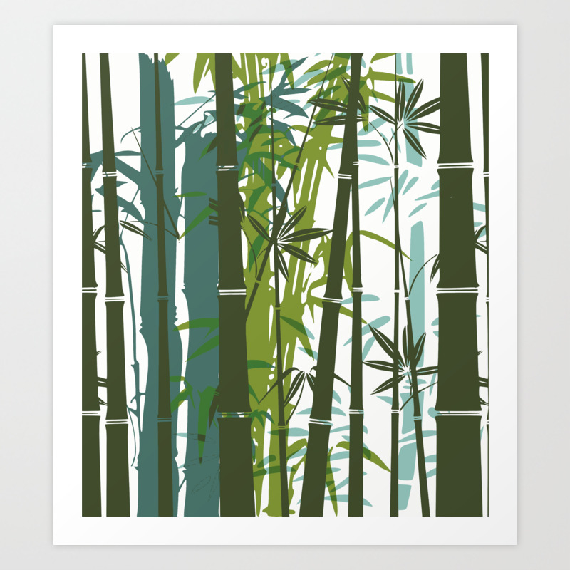Bamboo Wallpaper Art Print By Deanng Society6