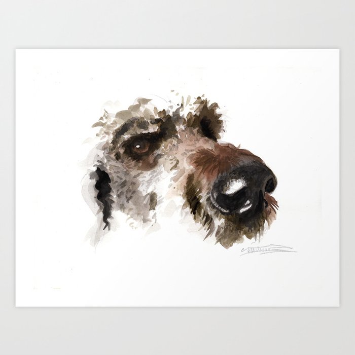 Dogface Golden Doodle Art Print