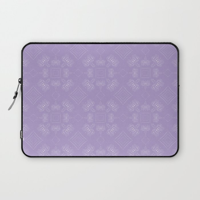 A Pair of Drying Protea, One Line Drawing, Purple Floral Pattern Laptop Sleeve