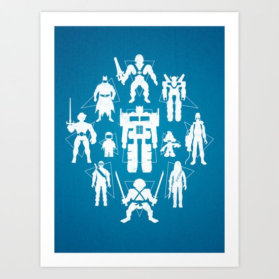 Plastic Heroes Art Print