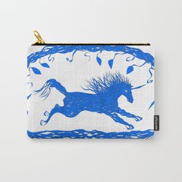 Blue Unicorn 02 Carry-All Pouch | Einhorn, Digital, Unicornioazul, Blue, Azul, Graphicdesign, Illustration, Animal, Vector, Concept 