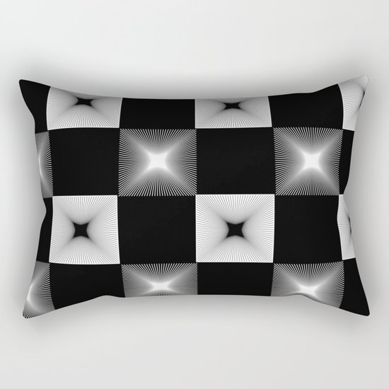 Black And White Illusion Pattern Rectangular Pillow