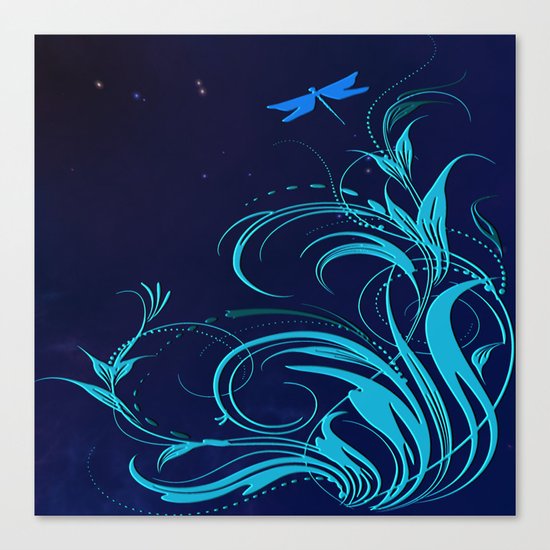 Good Night Dragonfly Canvas Print