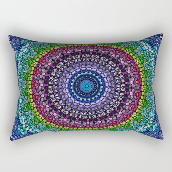 Magical Gems Kaleidoscope Rectangular Pillow