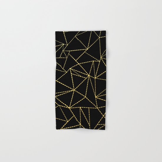Ab Dotted Gold Hand & Bath Towel