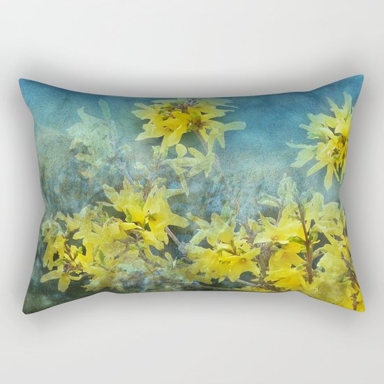 Dramatic Forsythia Rectangular Pillow