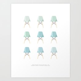 Mint Chairs Art Print