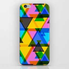 Abstract, multicolor, bright pattern of triangles. iPhone Skin