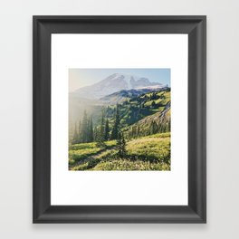 Sun Shine on the Mountains Framed Art Print