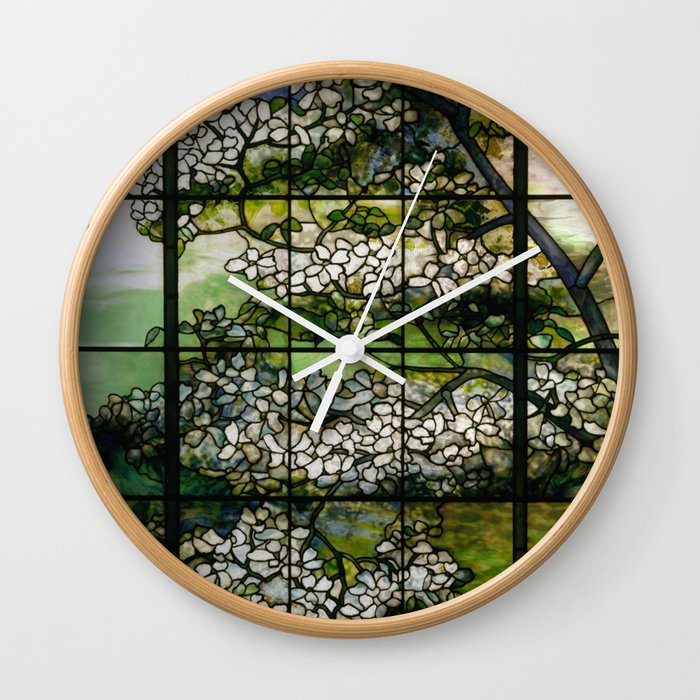 Louis Comfort Tiffany Decorative Stained Glass 2 Wall Clock By