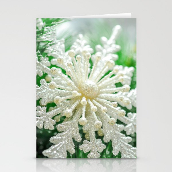 christmas snowflake Stationery Cards