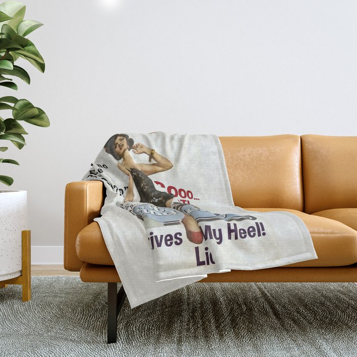 Birth Control Babe Throw Blanket by Jose A Society6