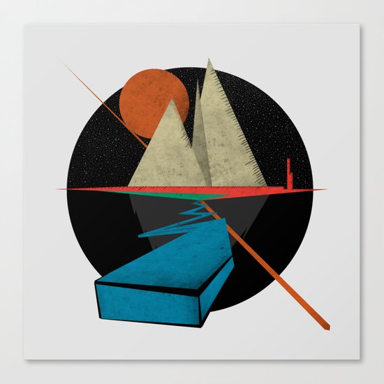 Mountain & Stars Canvas Print