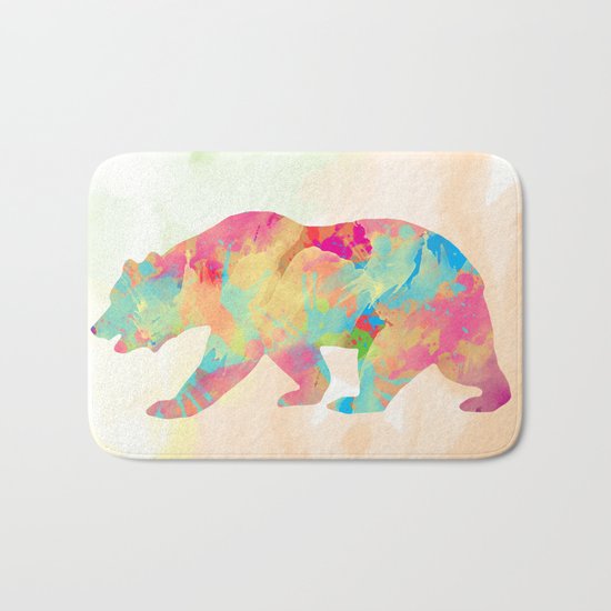 Abstract Bear Bath Mat