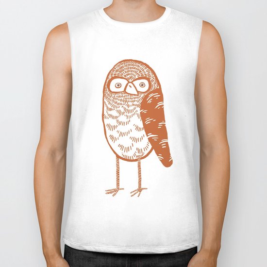Neutral Owl Biker Tank