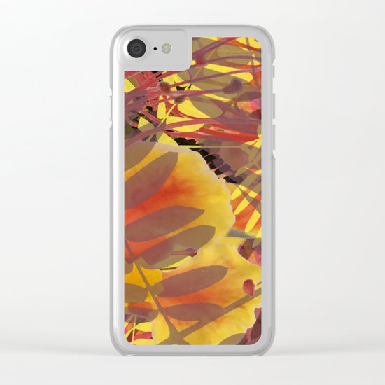 Autumn Tropical Vibe Clear iPhone Case