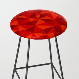 Red Triangle Pattern Bar Stool
