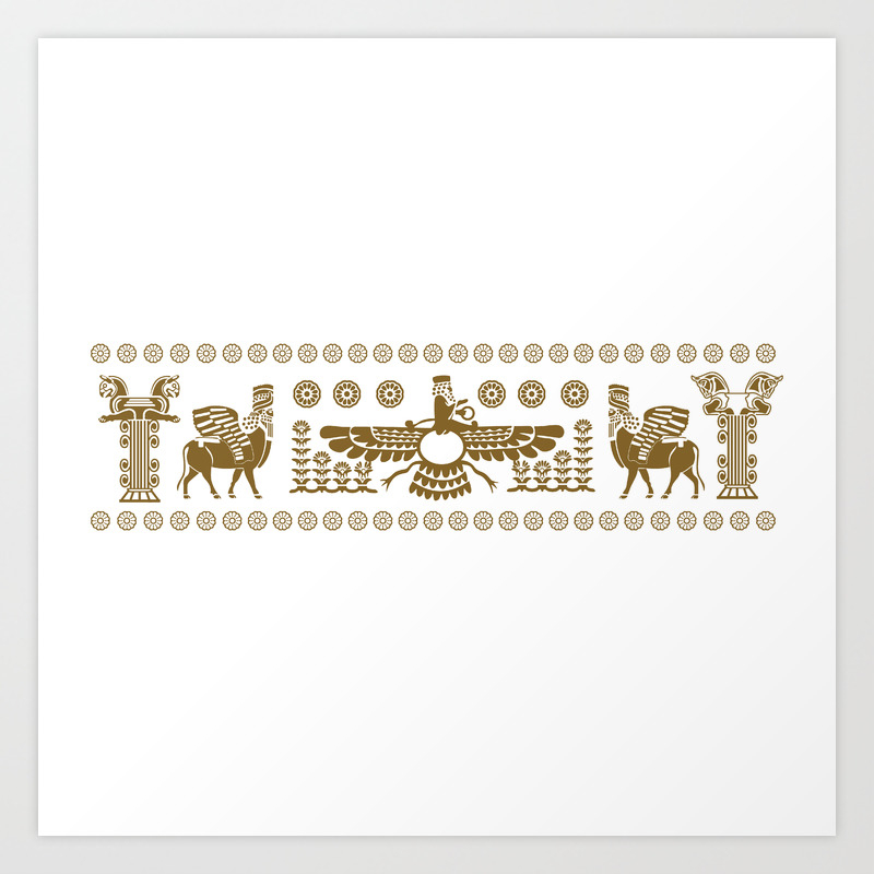 The Apadana Or Audience Hall Of Persepolis Design Art Print By