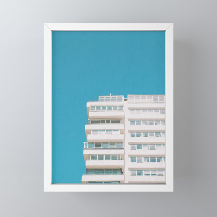 White Tower Framed Mini Art Print