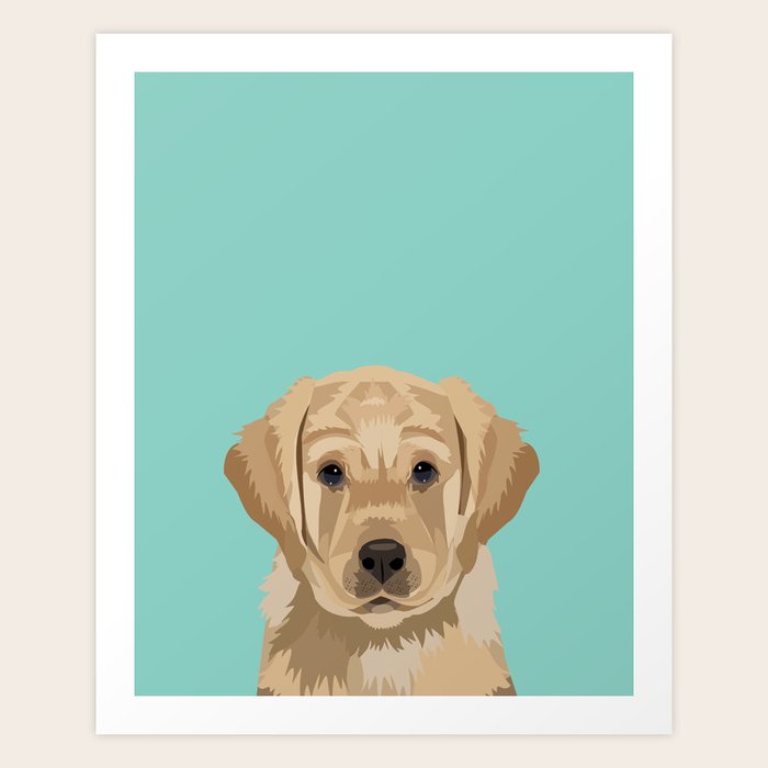 Labrador Puppy Pet Portrait Wall Art And Gifts For Dog Breed Lovers Art Print By Petfriendly Society6