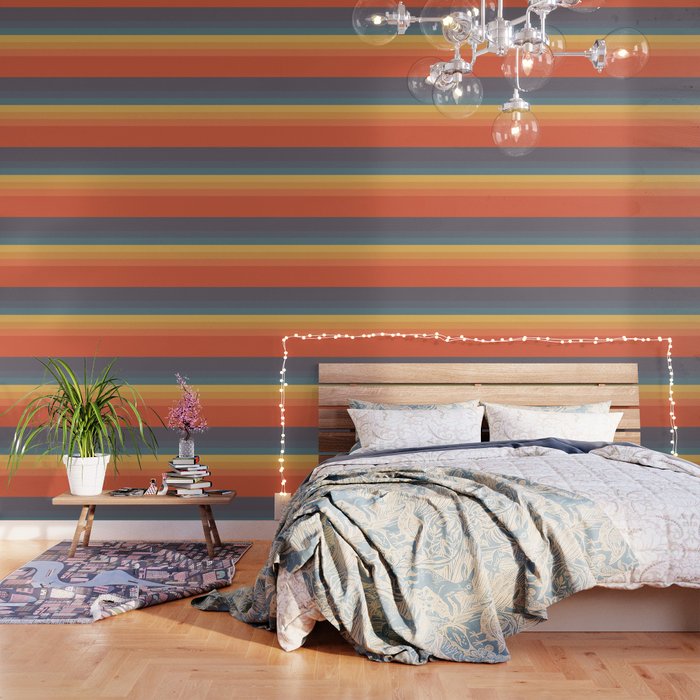 7 Colorful Abstract Retro Summer Design Stripes Napi Wallpaper