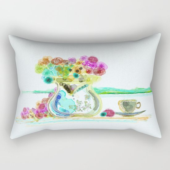 morning tea Rectangular Pillow