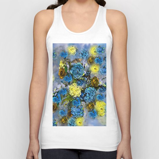 HYDRANGEA AND ROSES Unisex Tank Top