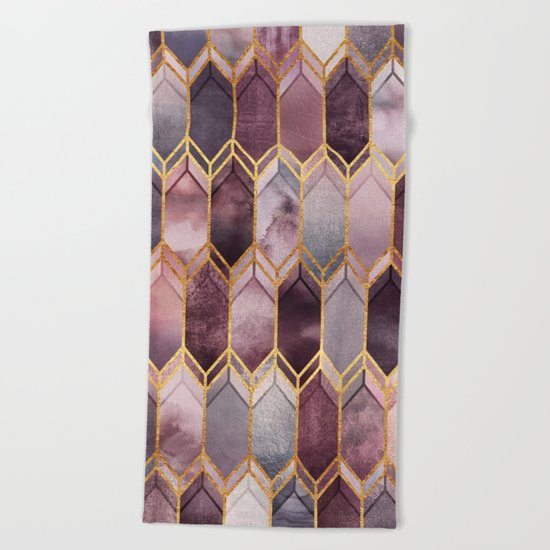 Dreamy Stained Glass 1 Beach Towel