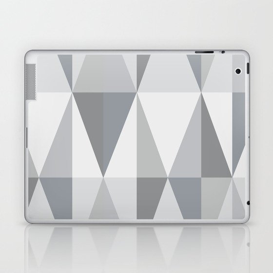 MidCentury Modern Triangles Slate Gray Laptop & iPad Skin