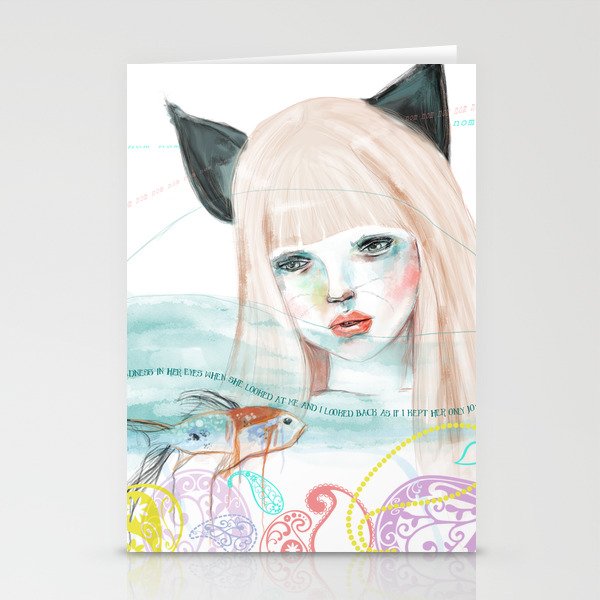 Fishy Girl Stationery Cards