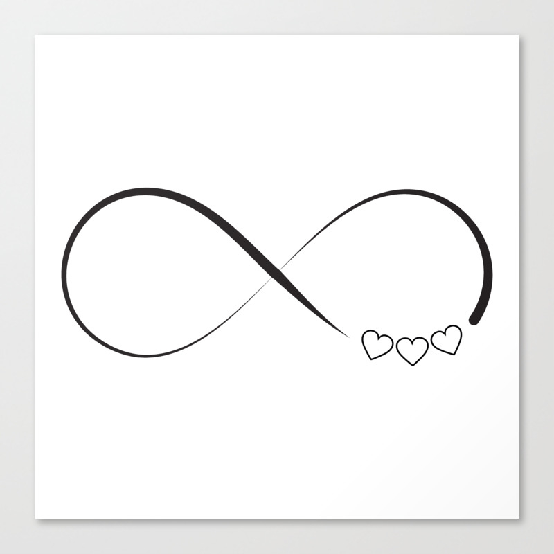 Infinity Hearts Symbol Canvas Print By Pixxart Society6