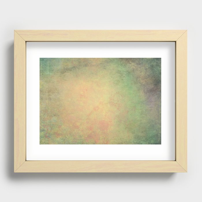 Green Yellow and Grey Recessed Framed Print