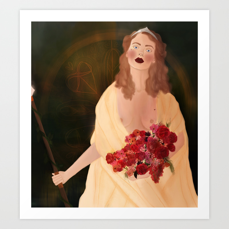 Freya Goddess Of Love And War Art Print By Nicole18 Society6