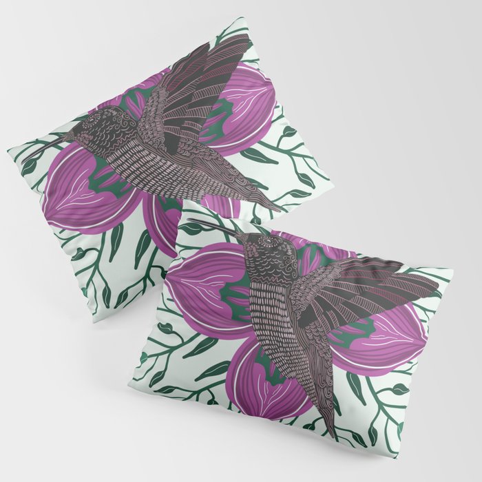 Modern Hummingbird Pillow Sham