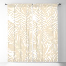 Modern tropical elegant ivory palm tree pattern Blackout Curtain