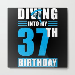 Skydiver Gift 37th Birthday Metal Print