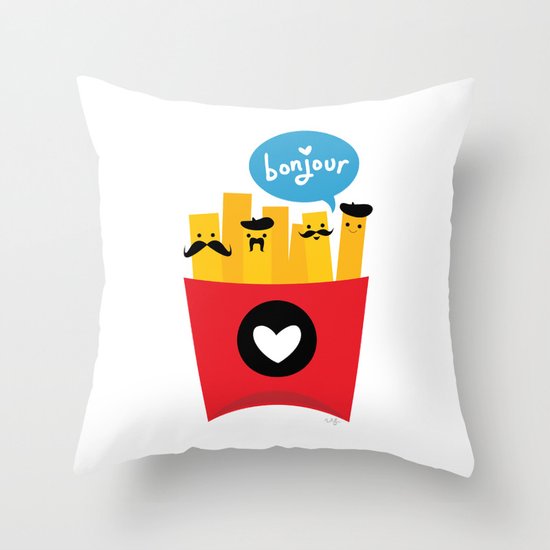 French Fries Throw Pillow