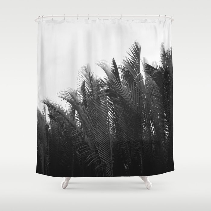 palms on the water Shower Curtain
