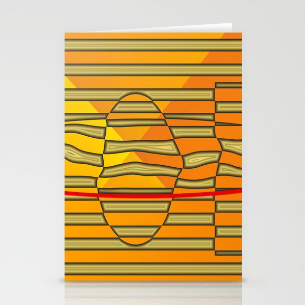 Distorted golden/yellow Stationery Cards