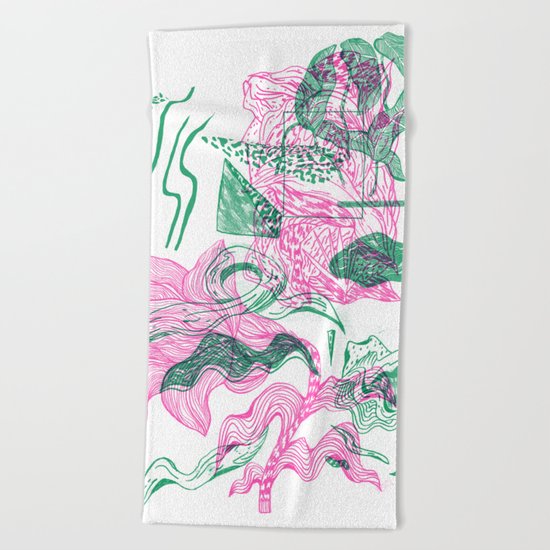 organic feeling Beach Towel