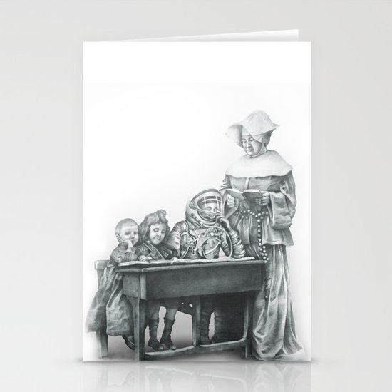 In which a cosmonaut is rendered quizzical Stationery Cards