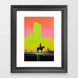 Neon West - Mango Framed Art Print