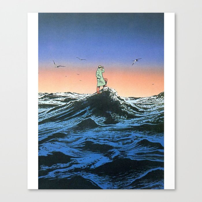 surrealism guy billout kunci bawah laut Canvas Print