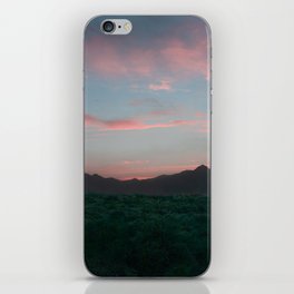 Mexico Photography - Beautiful Pink Sunset Over The Mountains iPhone Skin