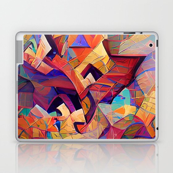 Colorful Distorted Squares Laptop & iPad Skin