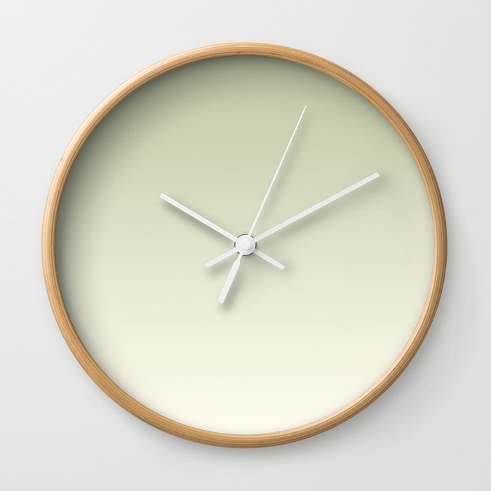 Pratt and Lambert Melon Green 18-28 and Dover White 33-6 Ombre Gradient Blend Wall Clock