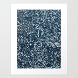 FIREFLIES - OCEAN - Visothkakvei Art Print