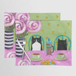 French Press Coffee Cats Placemat
