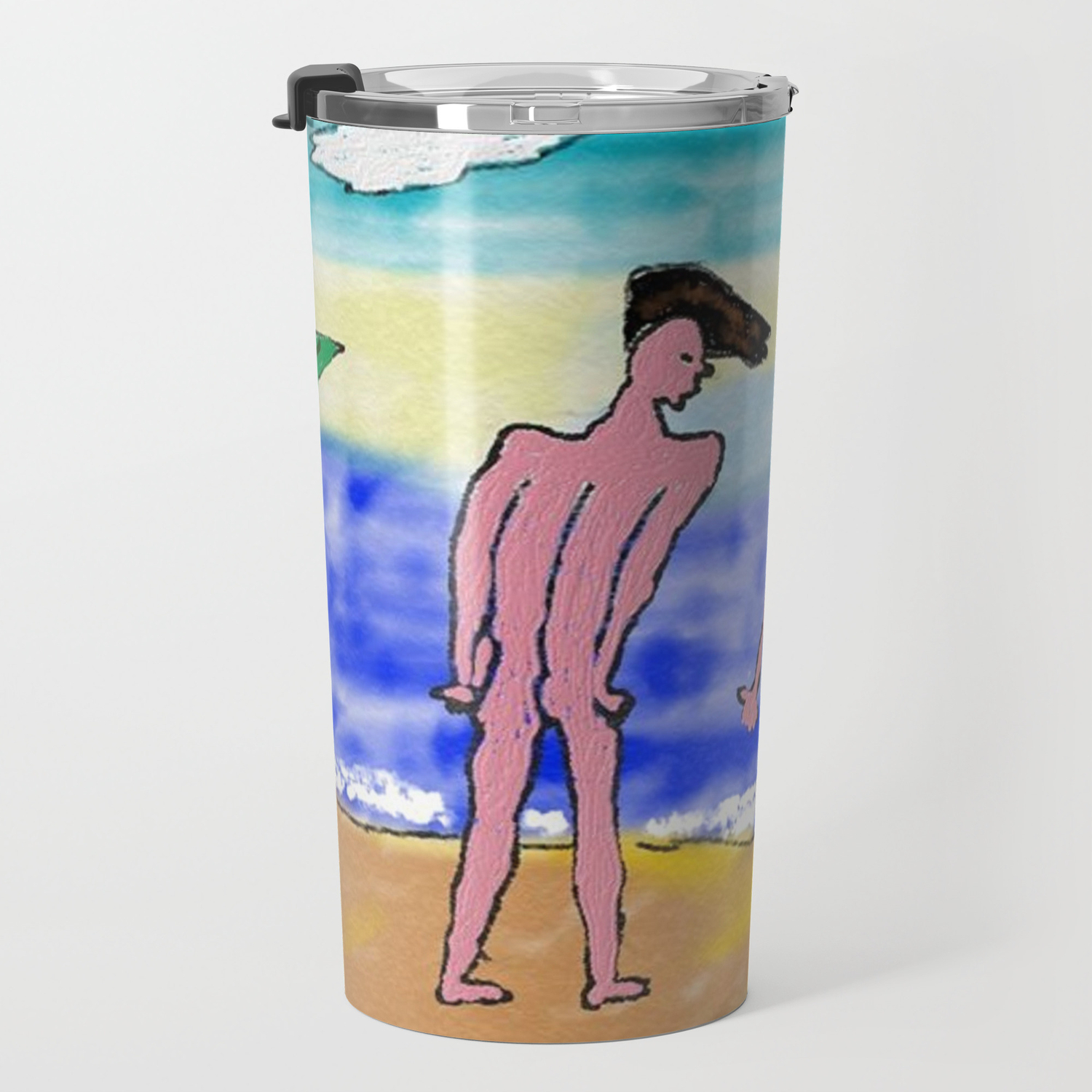The nudist voyeur Travel Mug by GiCo88