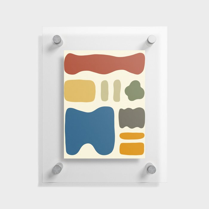 Abstract shapes colorblock collection 2 Floating Acrylic Print